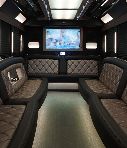 Opulent limo buses